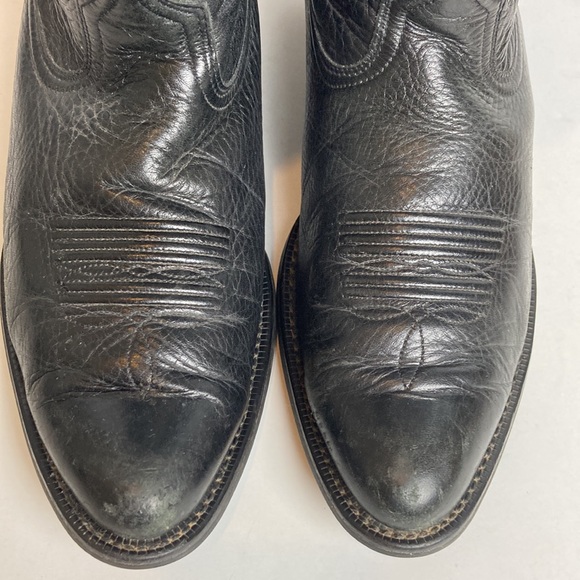 Ariat Heritage R Toe Western Boots Black Size 10 D Cowboy Yellowstone Horse - Picture 11 of 16